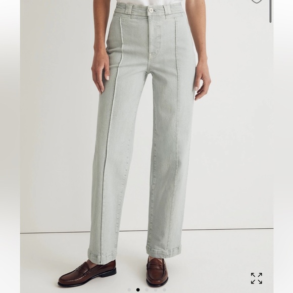 NWT Madewell The Perfect Vintage Wide-Leg Jean | Sage Mist | 25 - Picture 1 of 13